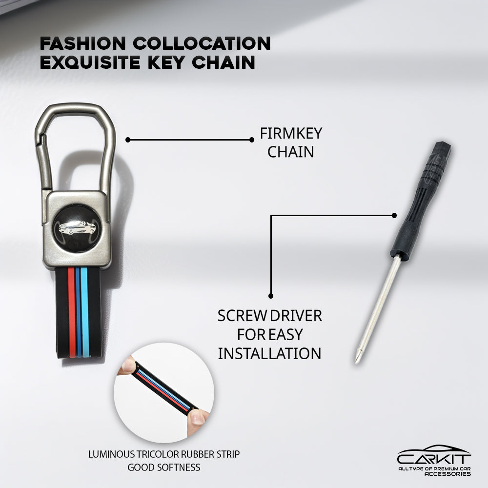 Metal Silicone Key Cover For Maruti Suzuki: Baleno, Ciaz, Ignis, S-Cross, Grand Vitara, Brezza 3 Button Smart Key