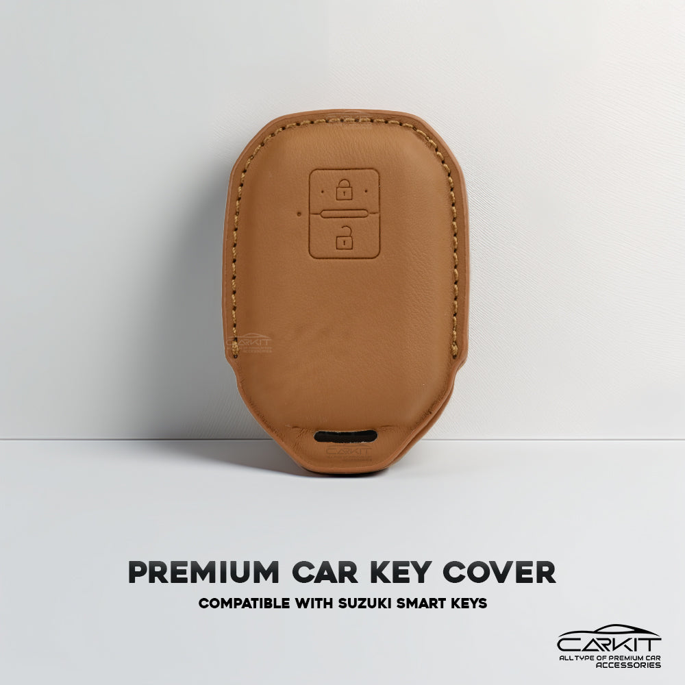 PU 3D Ten Color Car Key Cover For Suzuki : Swift, DZire, Baleno, Ertiga, Grand Vitara, Brezza, Fronx, Jimny XL6, Ignis, Toyota: Glanza, Urban Cruiser Hyryder, Rumion 2 button smart key.