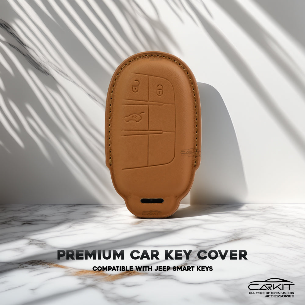 PU 3D Ten Color Car key Cover For Jeep : Meridian, Compass, Trailhawk – 3 Button Smart Key