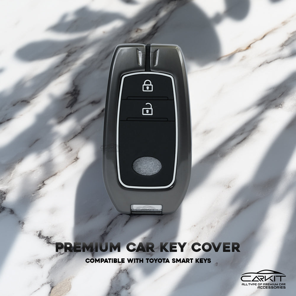 Metal Silicone Key Cover For Maruti Suzuki: Baleno, Ciaz, Ignis, S-Cross, Grand Vitara, Brezza 3 Button Smart Key