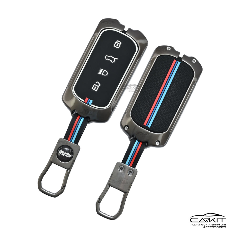 Metal Car Key Cover For Tata Curvv, Curvv EV Smart Key (4 Button)