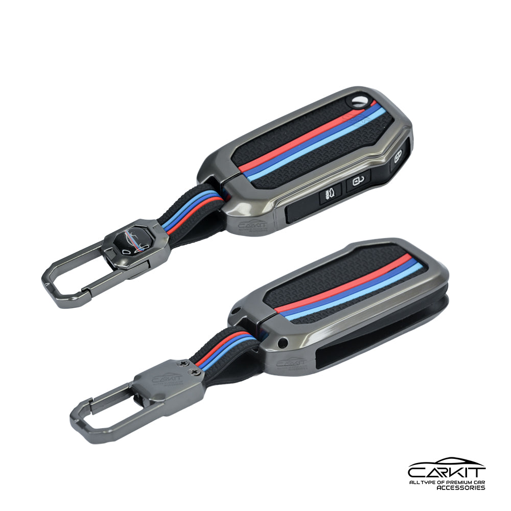 metal Car Key Cover For Kia Seltos 2023 Facelift | Sonet facelift 3 Button Smart Key