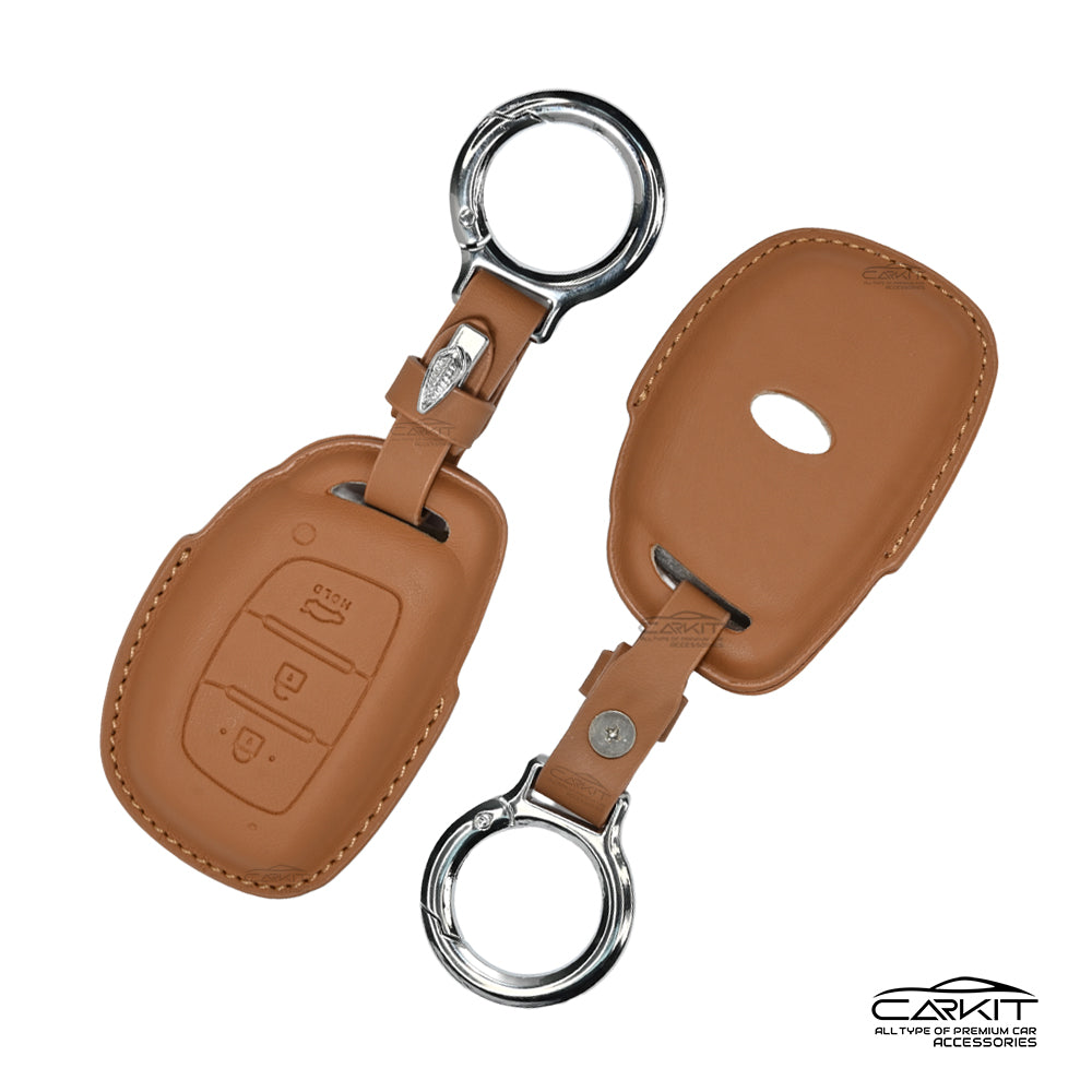 PU 3D Ten Color Key Cover For Hyundai: i20, Creta, Venue, Tucson, Alcazar, Verna, Xcent, Aura, Elantra 3 button smart key