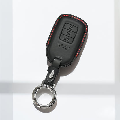 PU 3D Leather Car Key Cover For Honda: City, Civic, Jazz, Brio, Amaze, Cr-v, Wr-v, Br-v, Mobilio 3 Button Smart Key