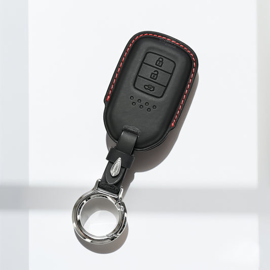 PU 3D Leather Car Key Cover For Honda: City, Civic, Jazz, Brio, Amaze, Cr-v, Wr-v, Br-v, Mobilio 3 Button Smart Key