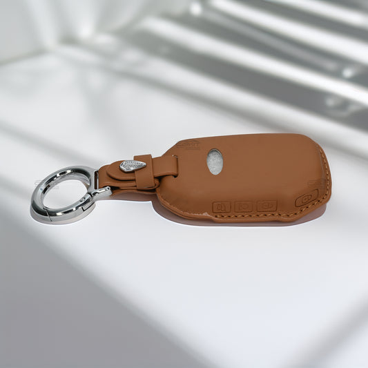 PU 3D Car Key Cover For New Kia Seltos 2023 Facelift | Carens X Line | Sonet Facelift - 4 Button Smart Key
