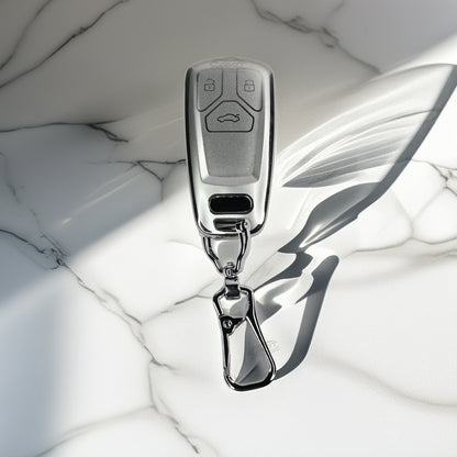 TPU SIlver Car Key For Audi Q5, A5, A8, Q7, A4, A6 3 button smart key