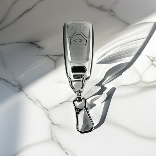 TPU SIlver Car Key For Audi Q5, A5, A8, Q7, A4, A6 3 button smart key