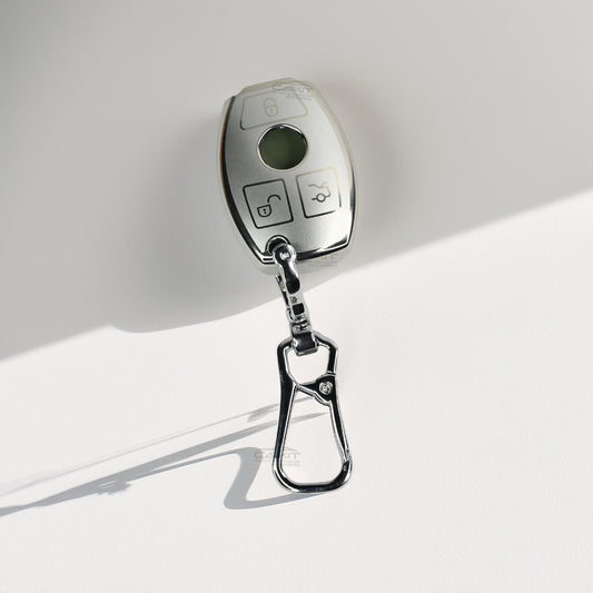 TPU Silver Key Cover for Mercedes-Benz C E M S CLS CLK GLK GLC G Class 3 Button Smart key (Copy)