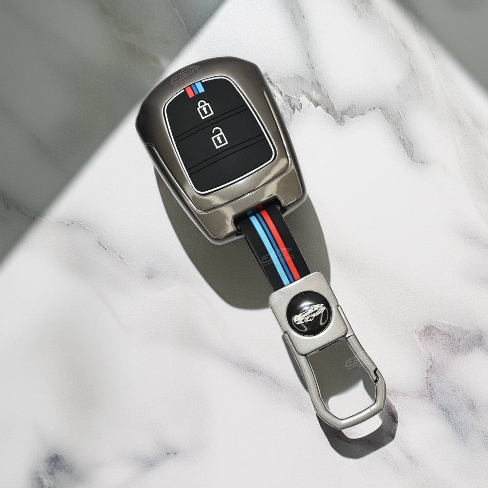 Metal Silicone Car Key Cover Hyundai: Santro, Eon, i10 Grand remote key