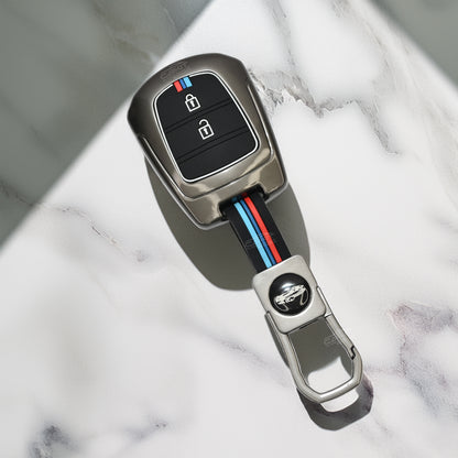 Metal Silicone Car Key Cover Hyundai: Santro, Eon, i10 Grand remote key