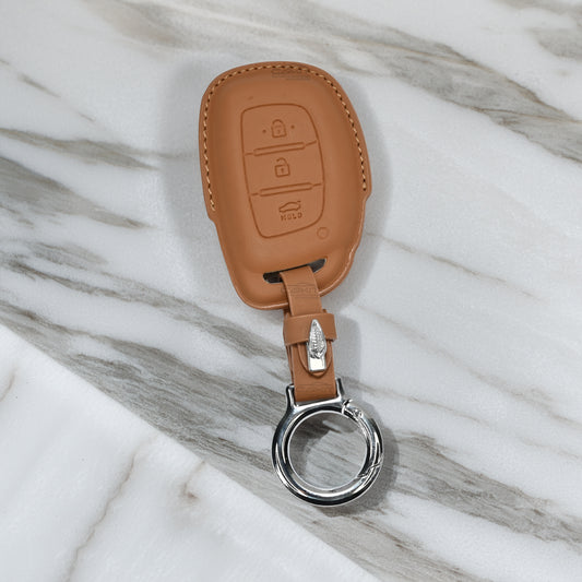 PU 3D Key Cover For Hyundai: i20, Creta, Venue, Tucson, Alcazar, Verna, Xcent, Aura, Elantra 3 button smart key