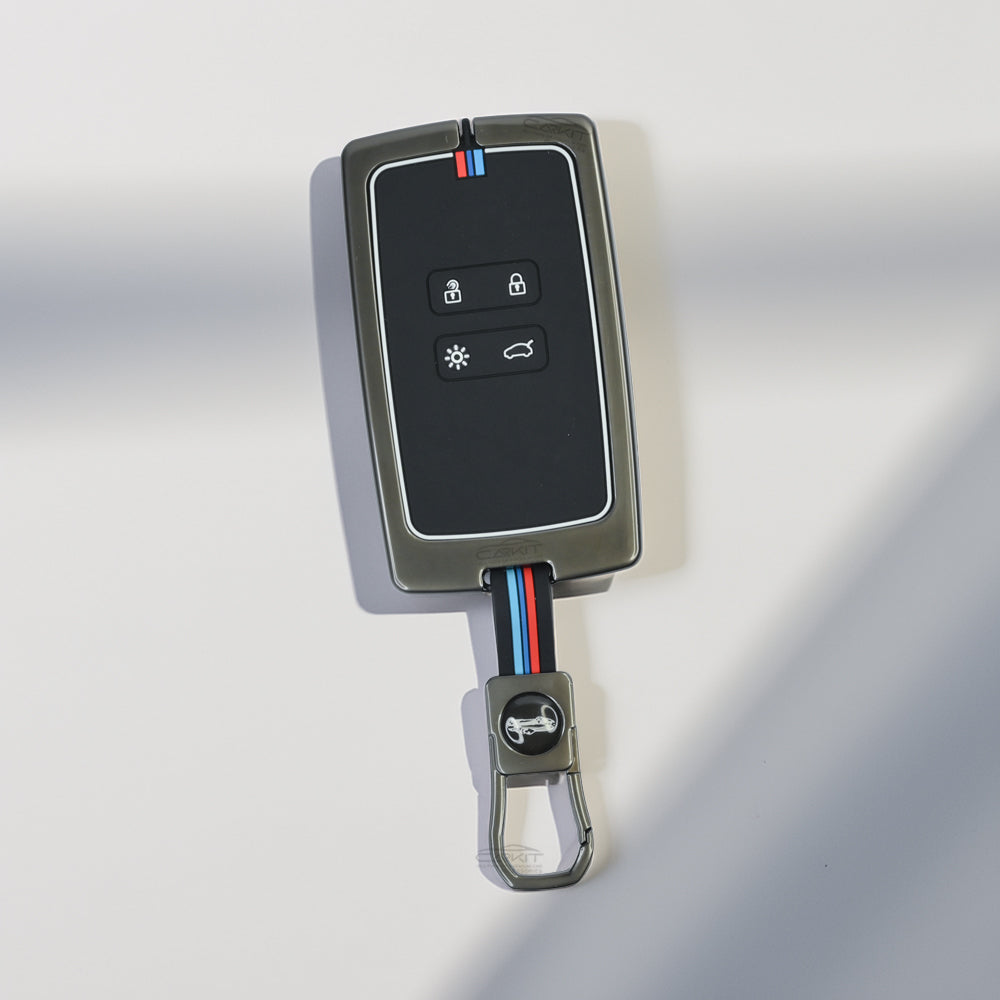 Metal Silicone Key Cover For Renault Triber | Kiger | New Kwid Smart Key