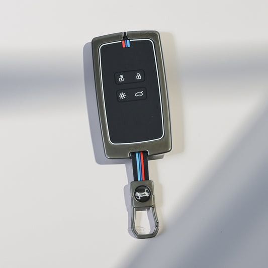 Metal Silicone Key Cover For Renault Triber | Kiger | New Kwid Smart Key