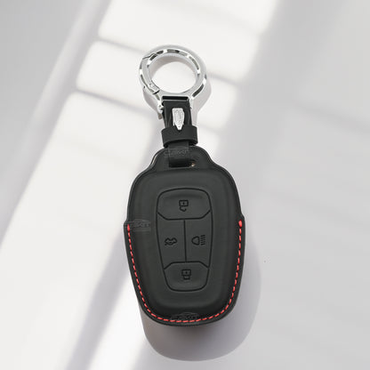 PU 3D Leather Car Key Cover For Tata: Nexon, Harrier, Tigor BS6, Tigor EV, Safari 2021, Altroz, Safari Gold, Gravitas, Punch 4 button smart key