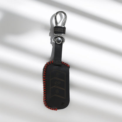 PU-3D Leather Car Key Cover For Mahindra: Thar, Bolero, Scorpio, XUV700, XUV400, XUV3x0, XUV300, TUV300, Marazzo 3 button flip key