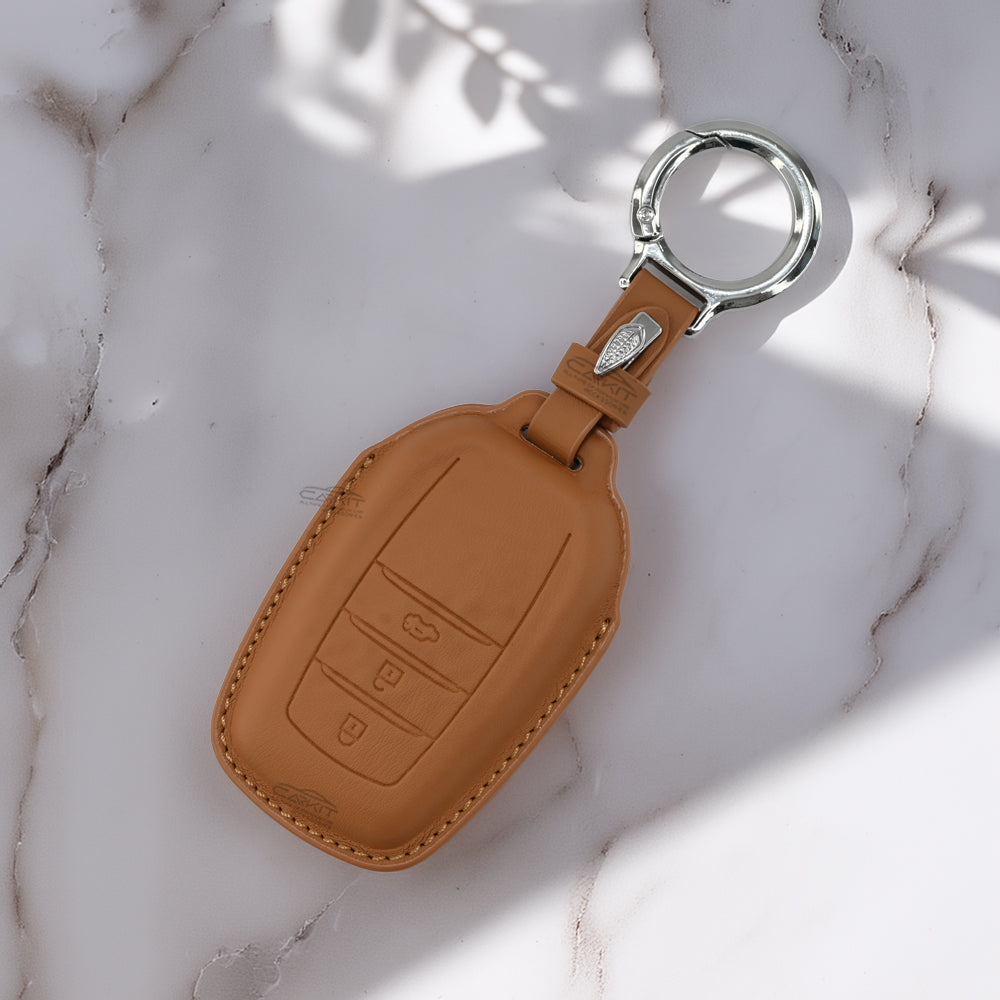 PU 3D Ten Car Key Cover For Toyota: Innova, Fortuner, Legender, Land Cruiser, Suzuki Invicto 3 button smart key.