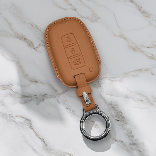 PU 3D Car Key Cover For Hyundai: i20, Verna, Elantra old 3 button smart key