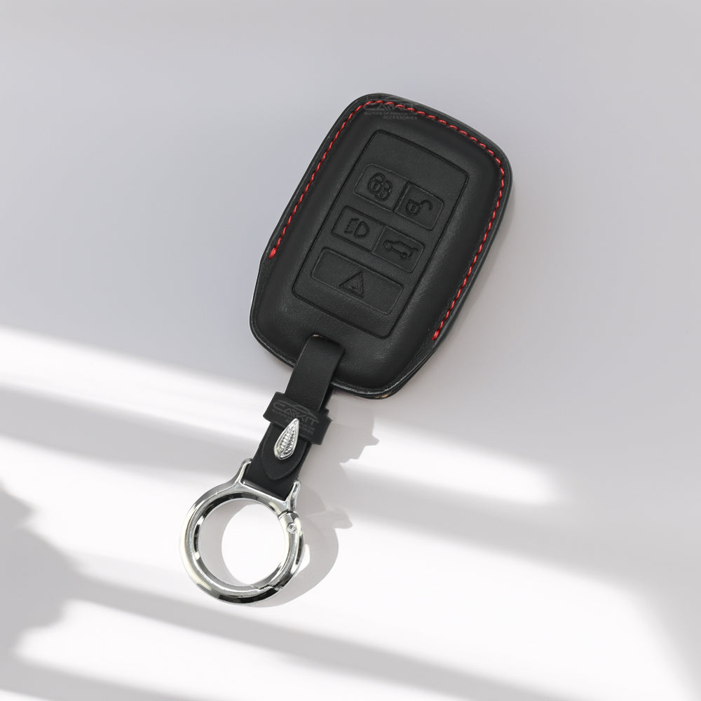 PU 3D Black Leather Car Key Cover for Land Rover | Jaguar | Range Rover Smart Key (Copy)