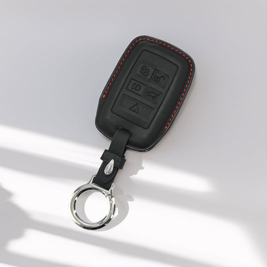 PU 3D Black Leather Car Key Cover for Land Rover | Jaguar | Range Rover Smart Key (Copy)