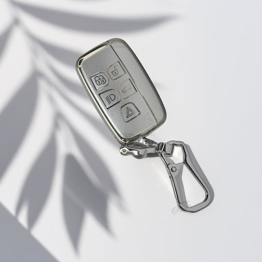 TPU Silver Car Key Cover for Land Rover | Jaguar | Range Rover Smart Key (Copy)
