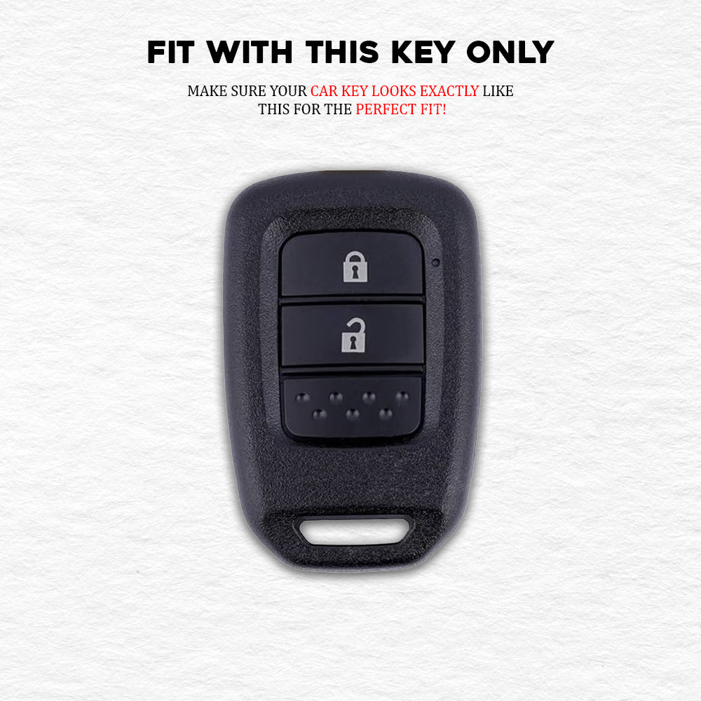TPU White Gold Car Key Cover For Honda: City 2 button flap Key