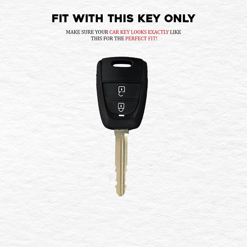 Metal Silicone Car Key Cover Hyundai: Santro, Eon, i10 Grand remote key