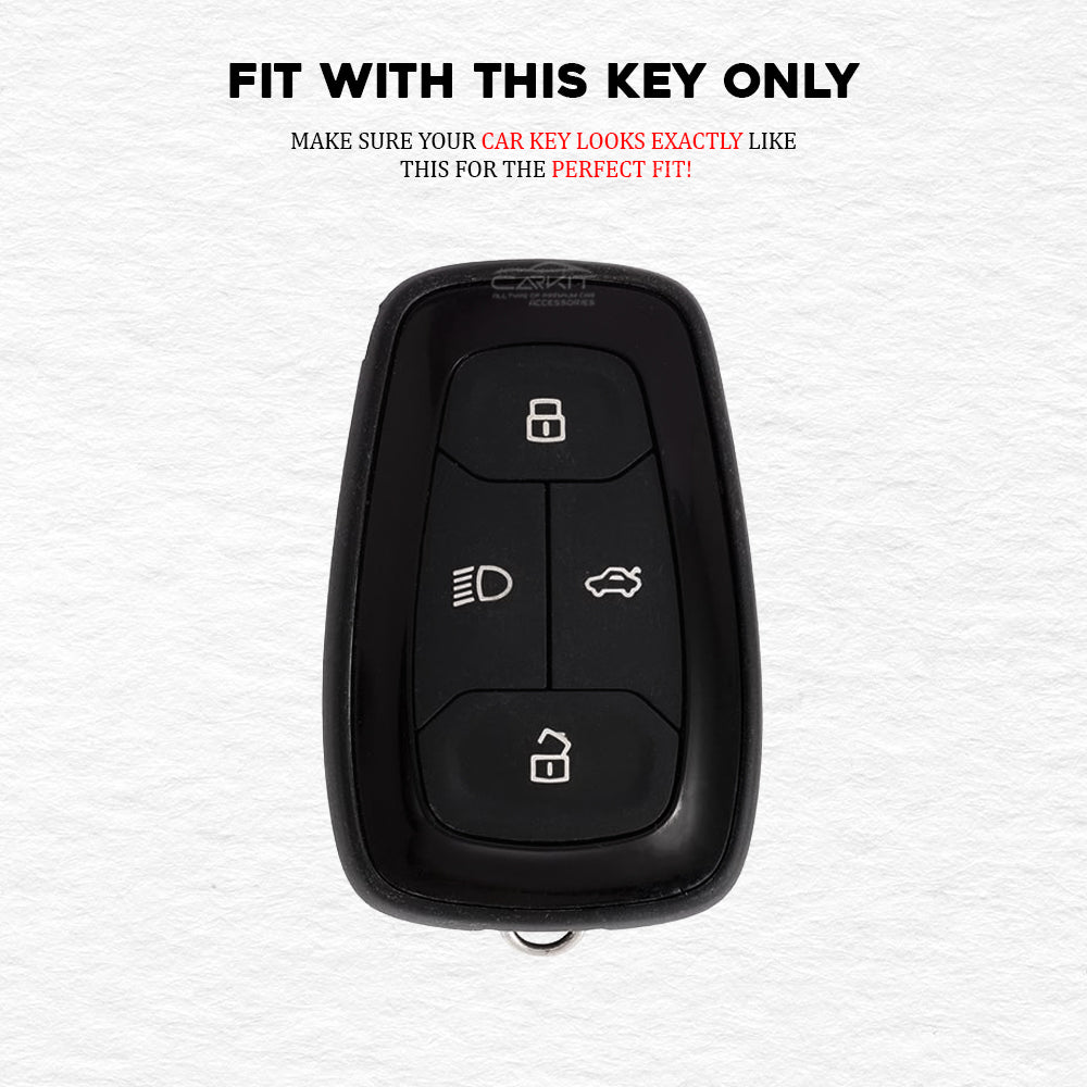 PU 3D Car Key Cover For Tata: Nexon, Harrier, Tigor BS6, Tigor EV, Safari 2021, Altroz, Safari Gold, Gravitas, Punch 4 button smart key
