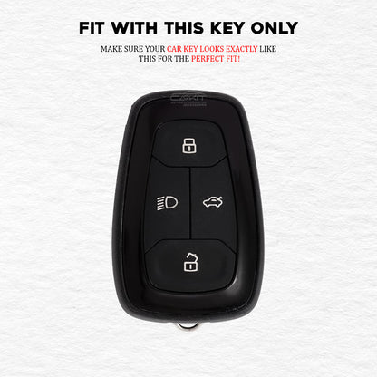 PU 3D Car Key Cover For Tata: Nexon, Harrier, Tigor BS6, Tigor EV, Safari 2021, Altroz, Safari Gold, Gravitas, Punch 4 button smart key