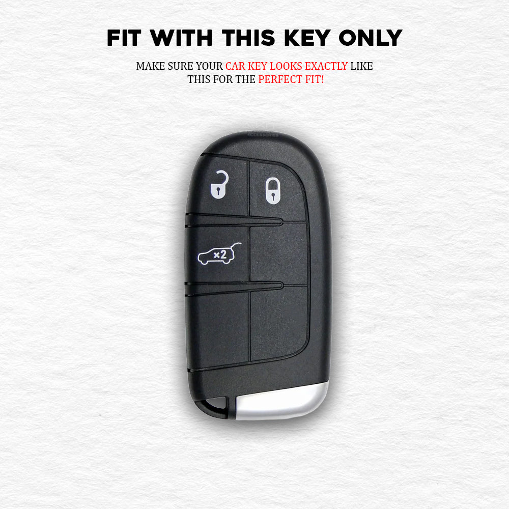 metal Car Key Cover For Jeep Meridian, Compass, Trailhawk, 3 Button Smart Key