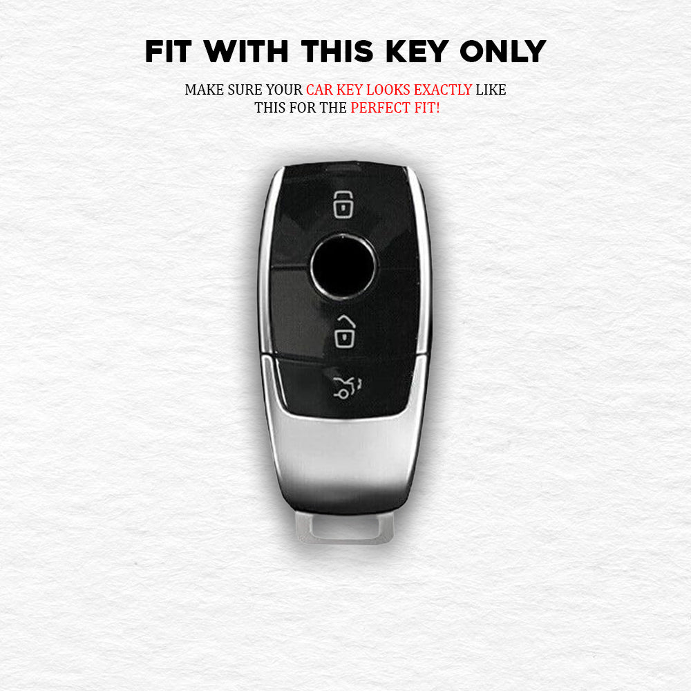 PU 3D Black Leather Car Key Cover For Mercedes-Benz E-Class S-Class A-Class C-Class G-Class 2020 Onwards New Smart Key