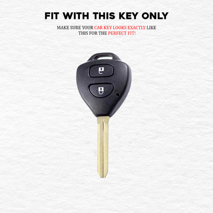 TPU Silver Car Key Cover For Toyota : Innova, Fortuner 2 button remote key