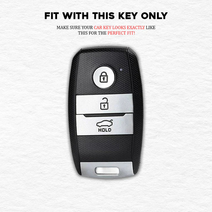 metal Car Key Cover For Kia: Seltos, Sonet, Carens, Carnival Smart Key