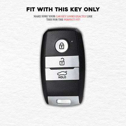 metal Car Key Cover For Kia: Seltos, Sonet, Carens, Carnival Smart Key