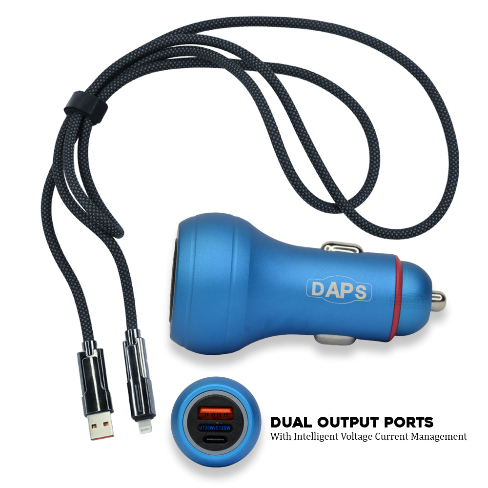 Carkit 120W Dual Port Type C PD Car Charger