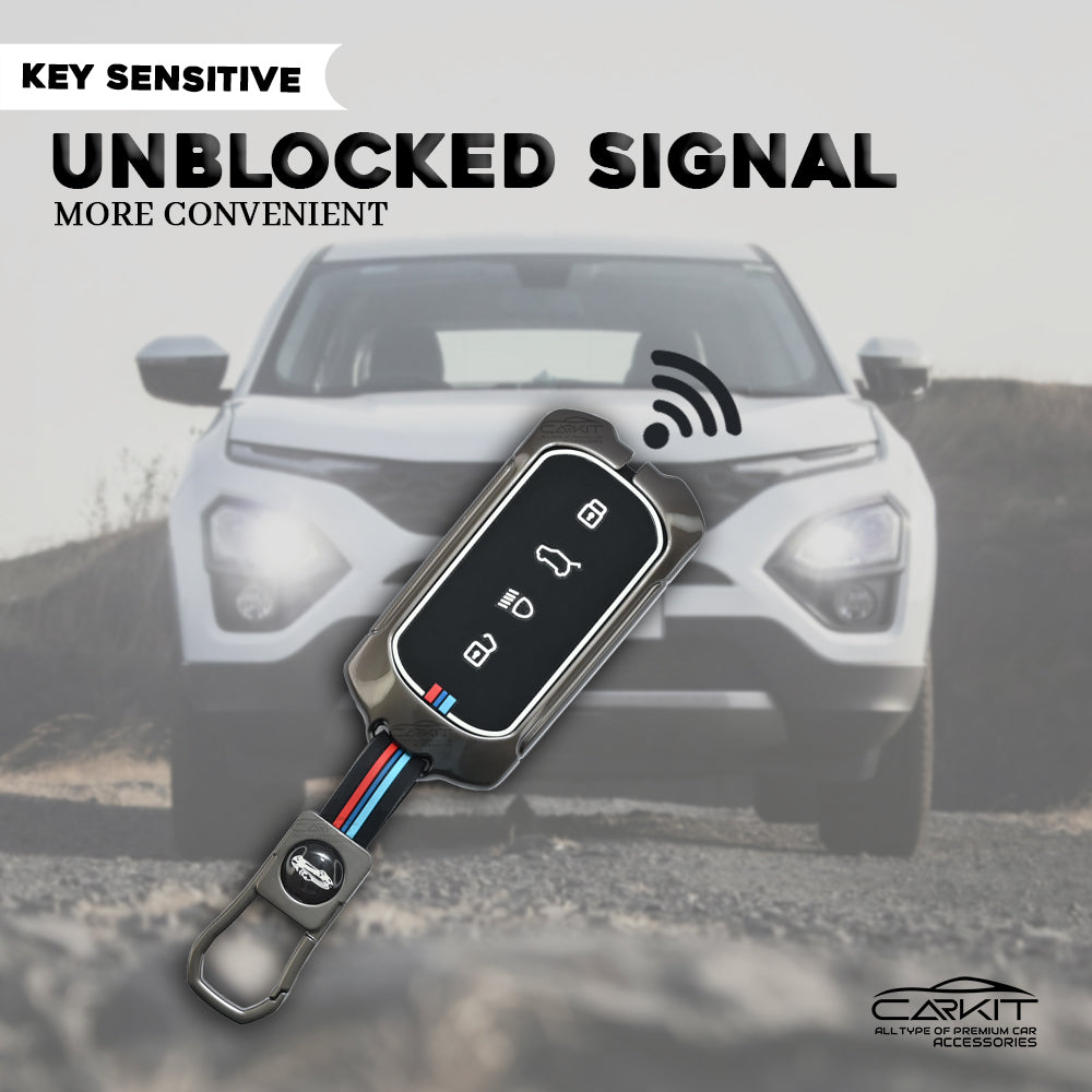 Metal Car Key Cover For Tata Curvv, Curvv EV Smart Key