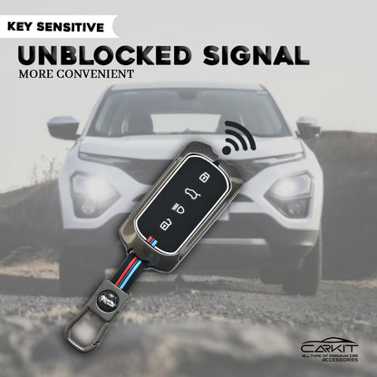 Metal Car Key Cover For Tata Curvv, Curvv EV Smart Key