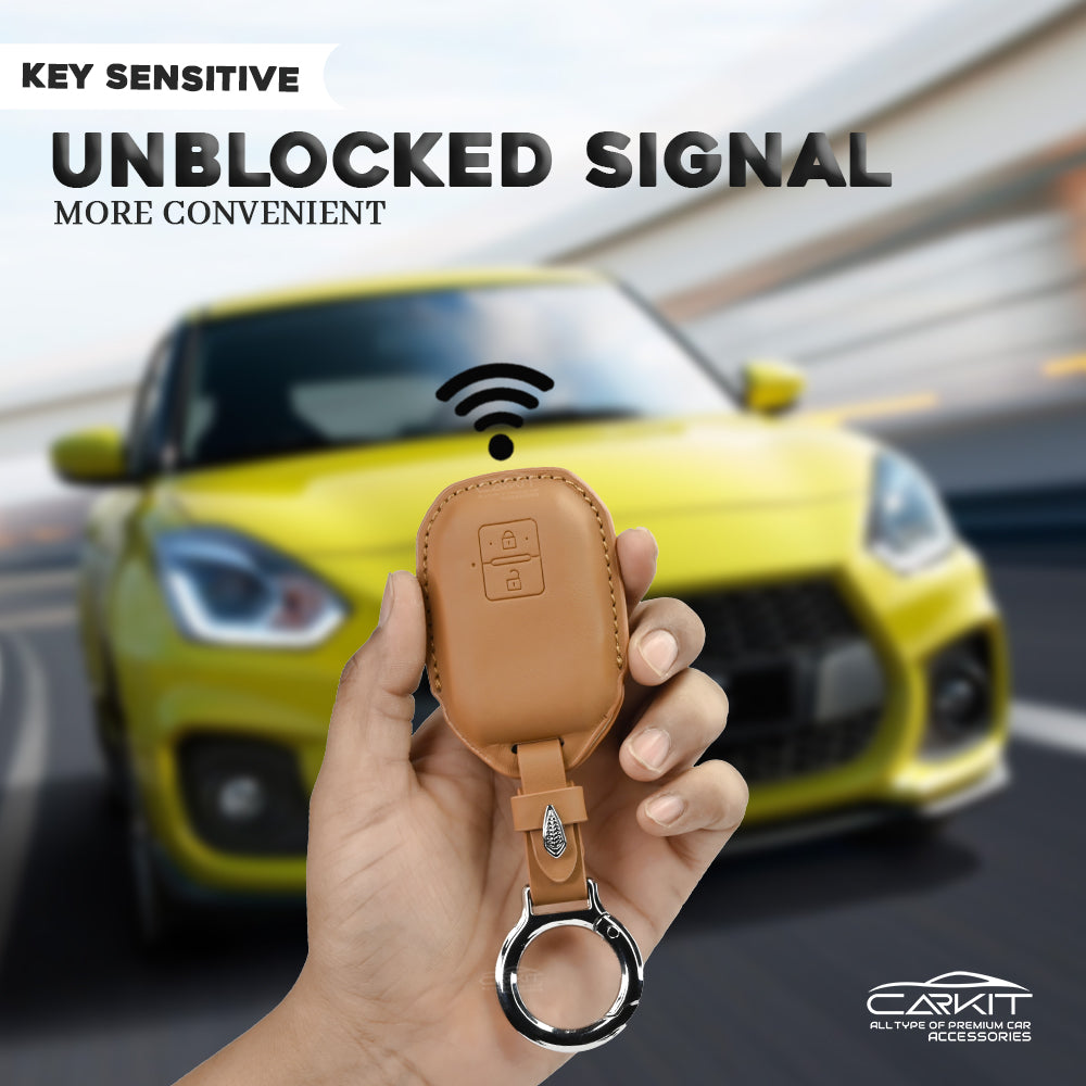 PU 3D Ten Color Car Key Cover For Suzuki : Swift, DZire, Baleno, Ertiga, Grand Vitara, Brezza, Fronx, Jimny XL6, Ignis, Toyota: Glanza, Urban Cruiser Hyryder, Rumion 2 button smart key.