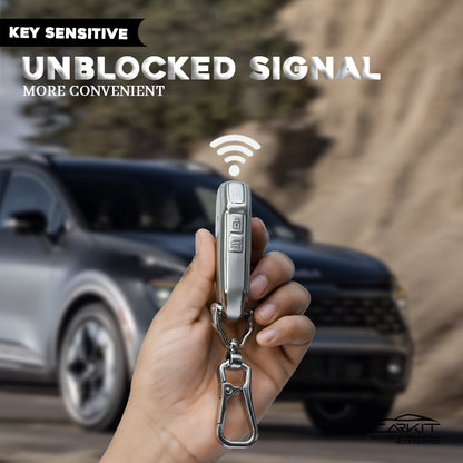 TPU Silver Car Key Cover For Kia Seltos 2023 Facelift | Sonet facelift 3 Button Smart Key