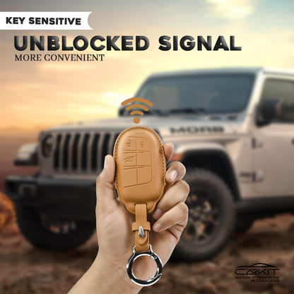 PU 3D Ten Color Car key Cover For Jeep : Meridian, Compass, Trailhawk – 3 Button Smart Key
