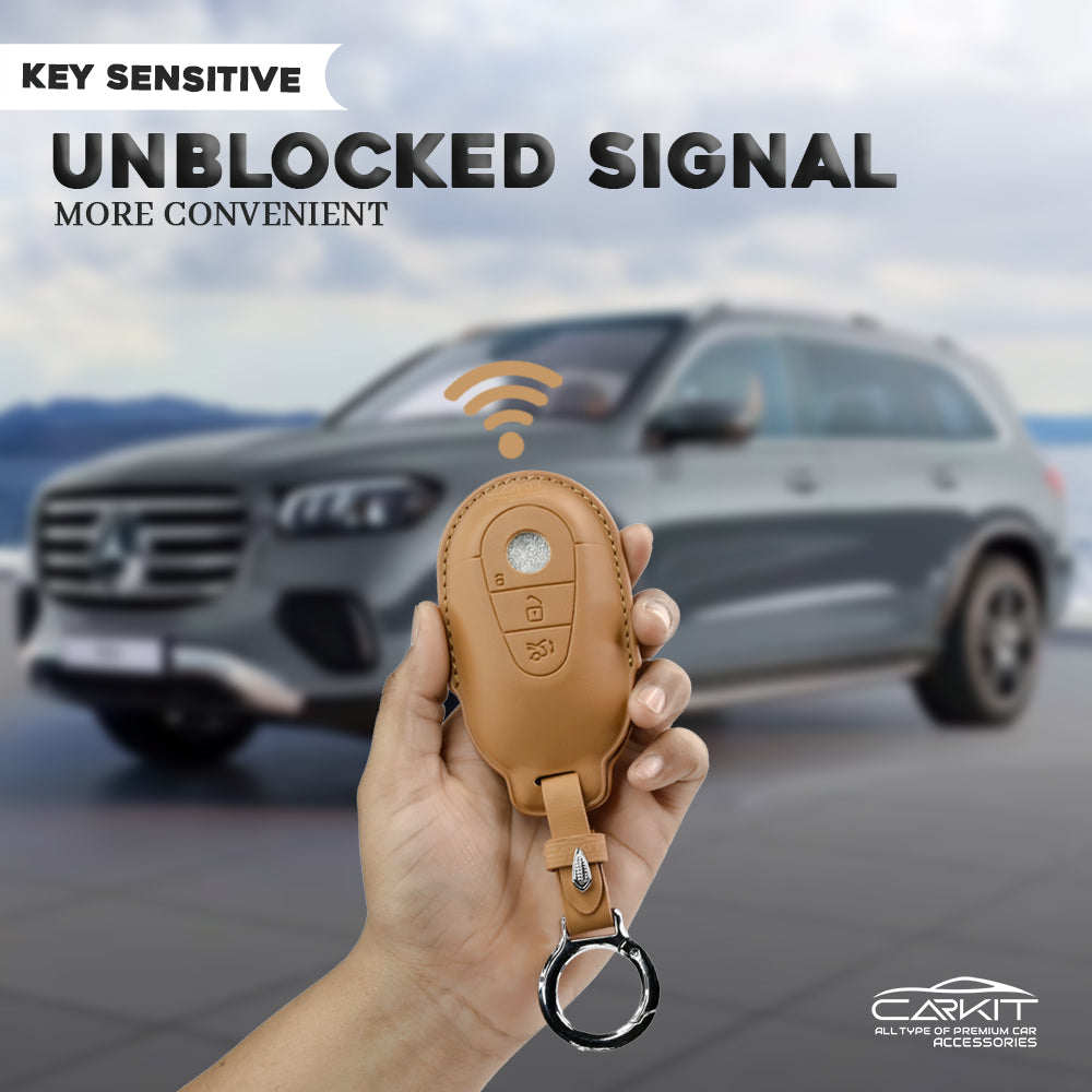 PU 3D Ten Color Car Key Cover For  New Mercedes Benz Maybach | S Class | E Class (3 Button Smart Key)