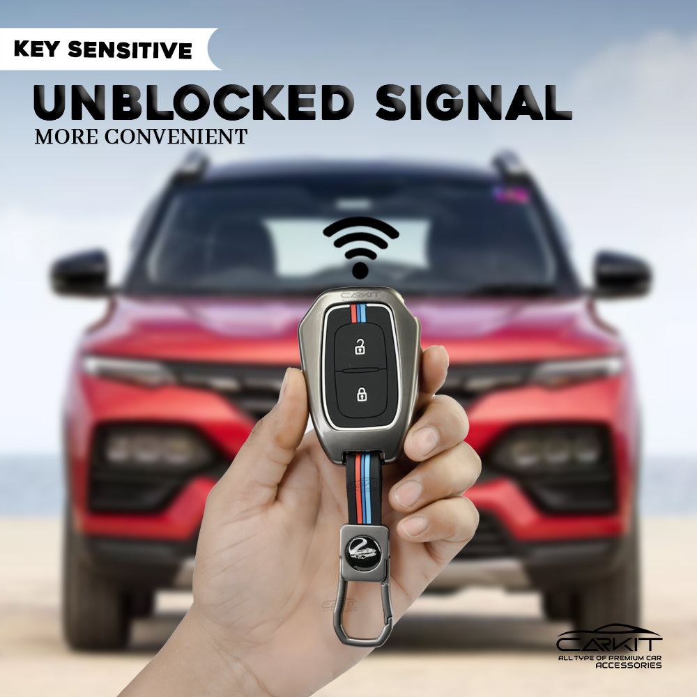 metal Car Key Cover For Renault Triber | Kwid | Duster | Datsun redi-GO Flip type Key
