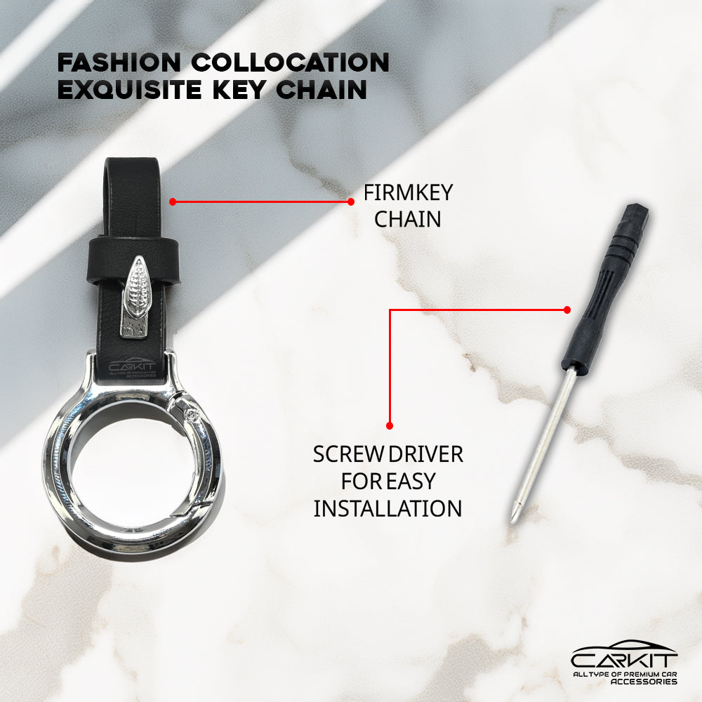 PU 3D Black Leather Car Key Cover for Land Rover | Jaguar | Range Rover Smart Key (Copy)