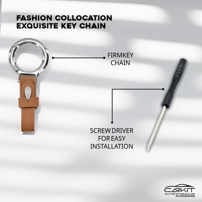 PU 3D Car Key Cover For New Kia Seltos 2023 Facelift | Carens X Line | Sonet Facelift - 4 Button Smart Key