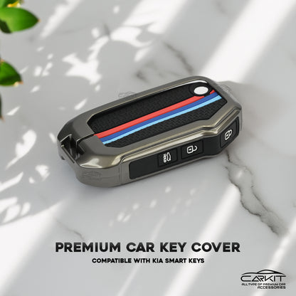 metal Car Key Cover For Kia Seltos 2023 Facelift | Sonet facelift 3 Button Smart Key