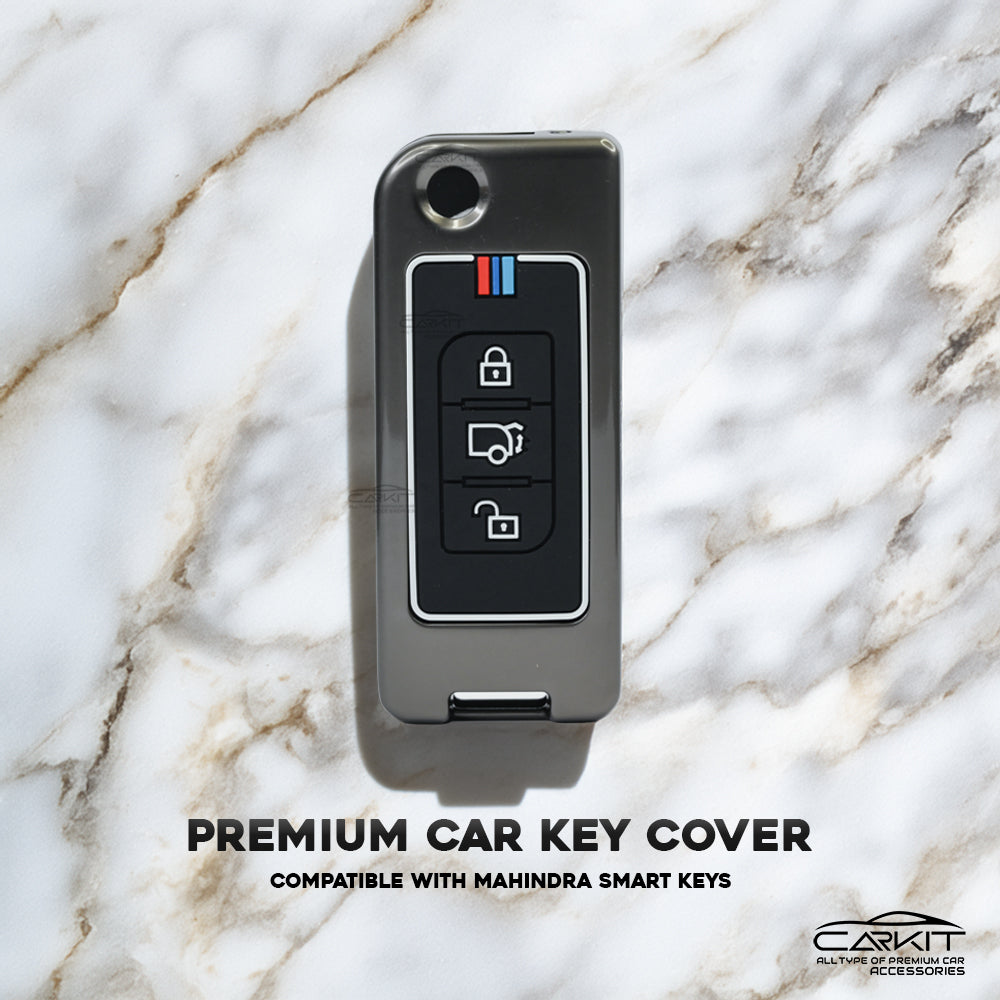 metal Car Key Cover For Mahindra: XUV500 Flip Key