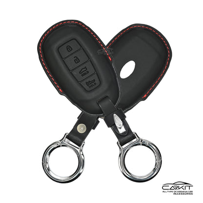 PU 3D Leather Car Key Cover For Hyundai: Verna 2020 4 button smart key