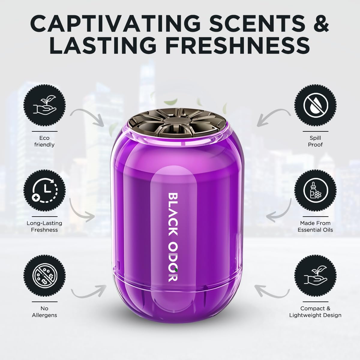 Carkit Black Odor Car Perfume,Air Freshener for car